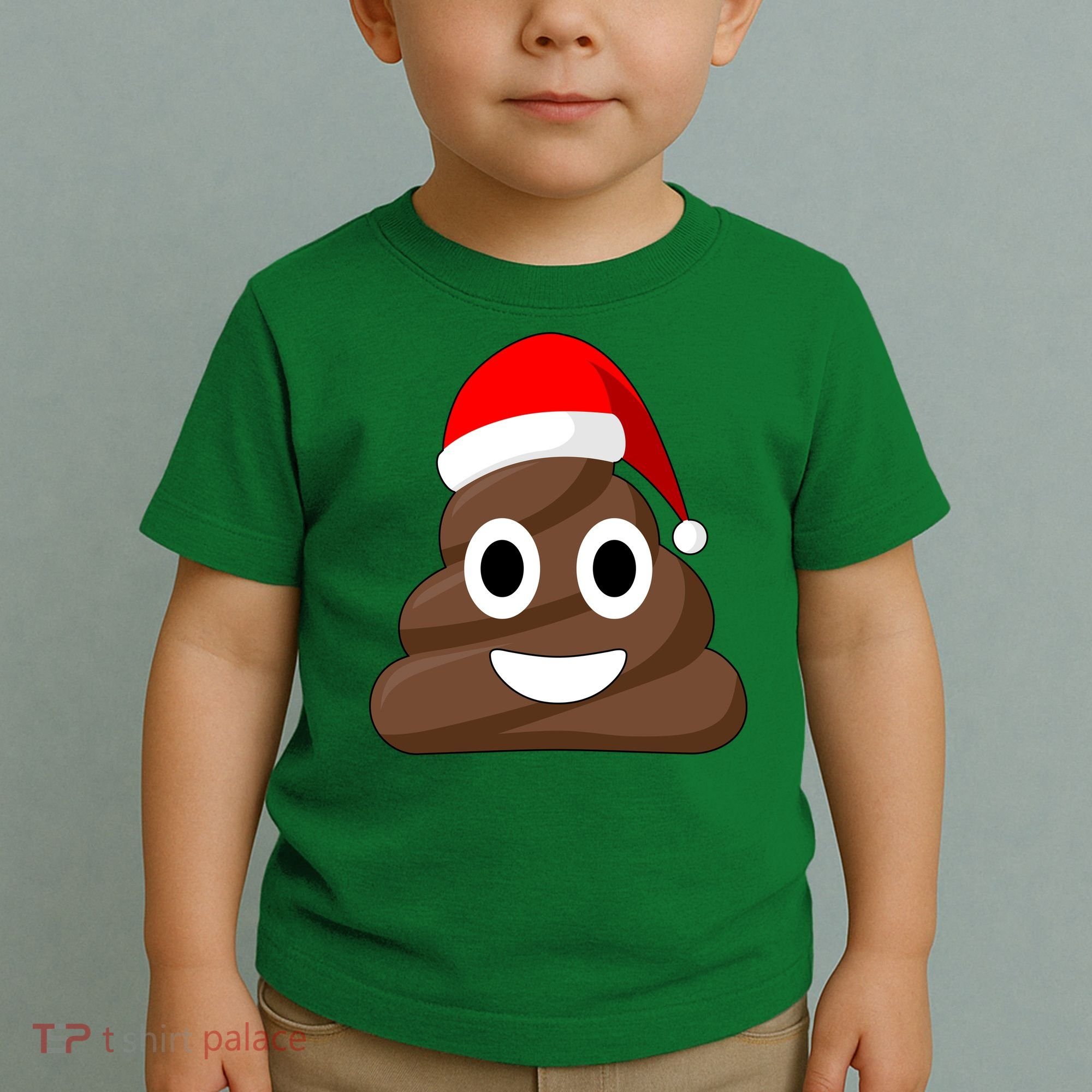 Christmas Poop Emoji Smiley Toddler T-Shirt