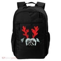 Christmas Pug Reindeer Backpack thumb 0
