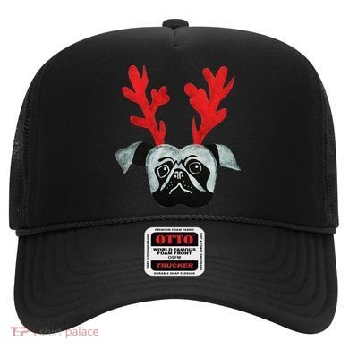 Christmas Pug Reindeer Hat