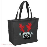 Christmas Pug Reindeer Tote Bag thumb 2