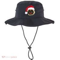 Christmas Pug Santa Hat Cute Bucket Hat thumb 0