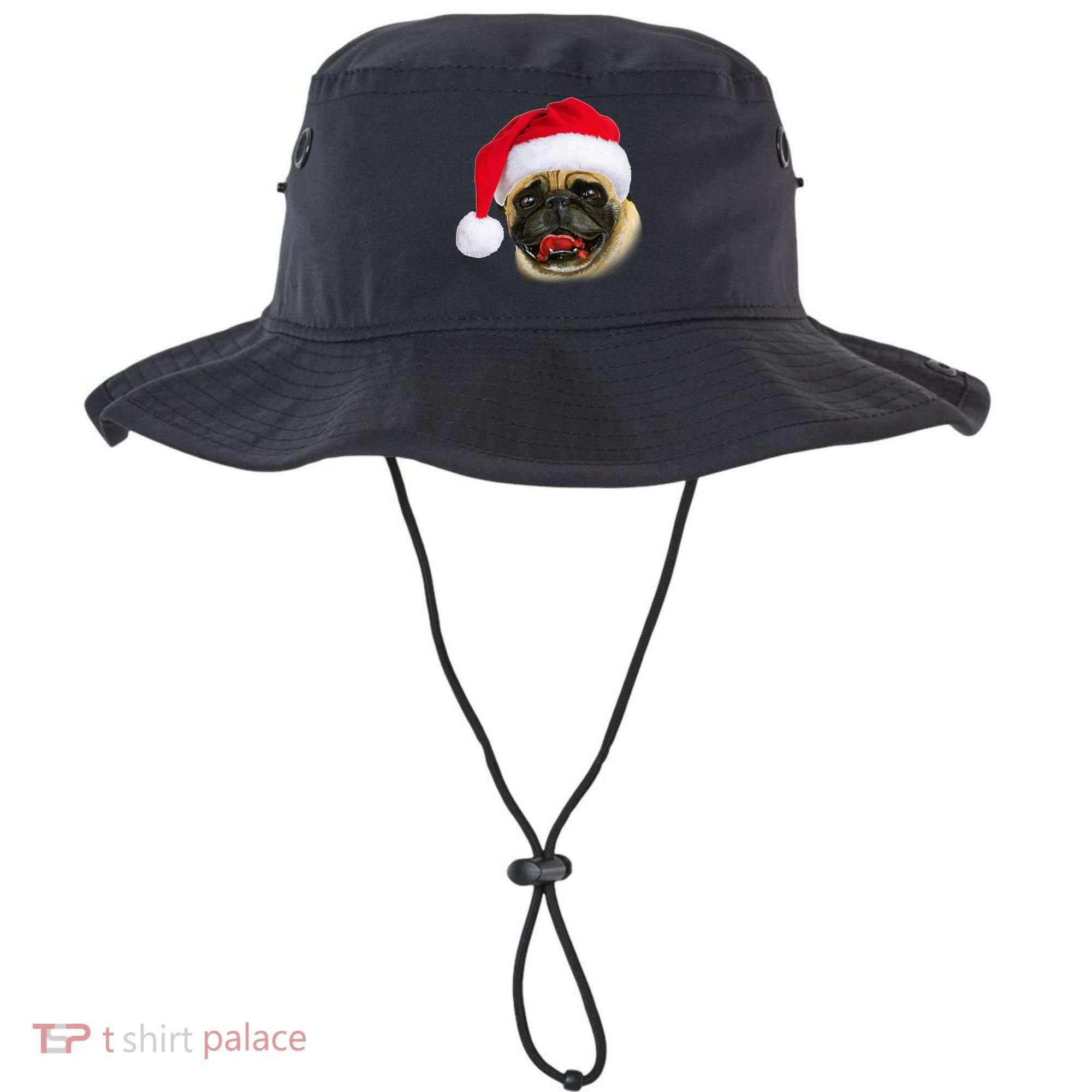 Christmas Pug Santa Hat Cute Bucket Hat