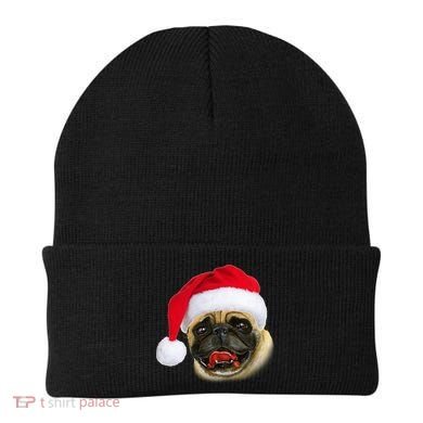 Christmas Pug Santa Hat Cute Beanie