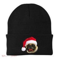 Christmas Pug Santa Hat Cute Beanie thumb 0