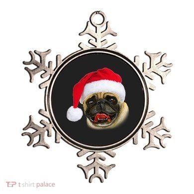 Christmas Pug Santa Hat Cute Ornament