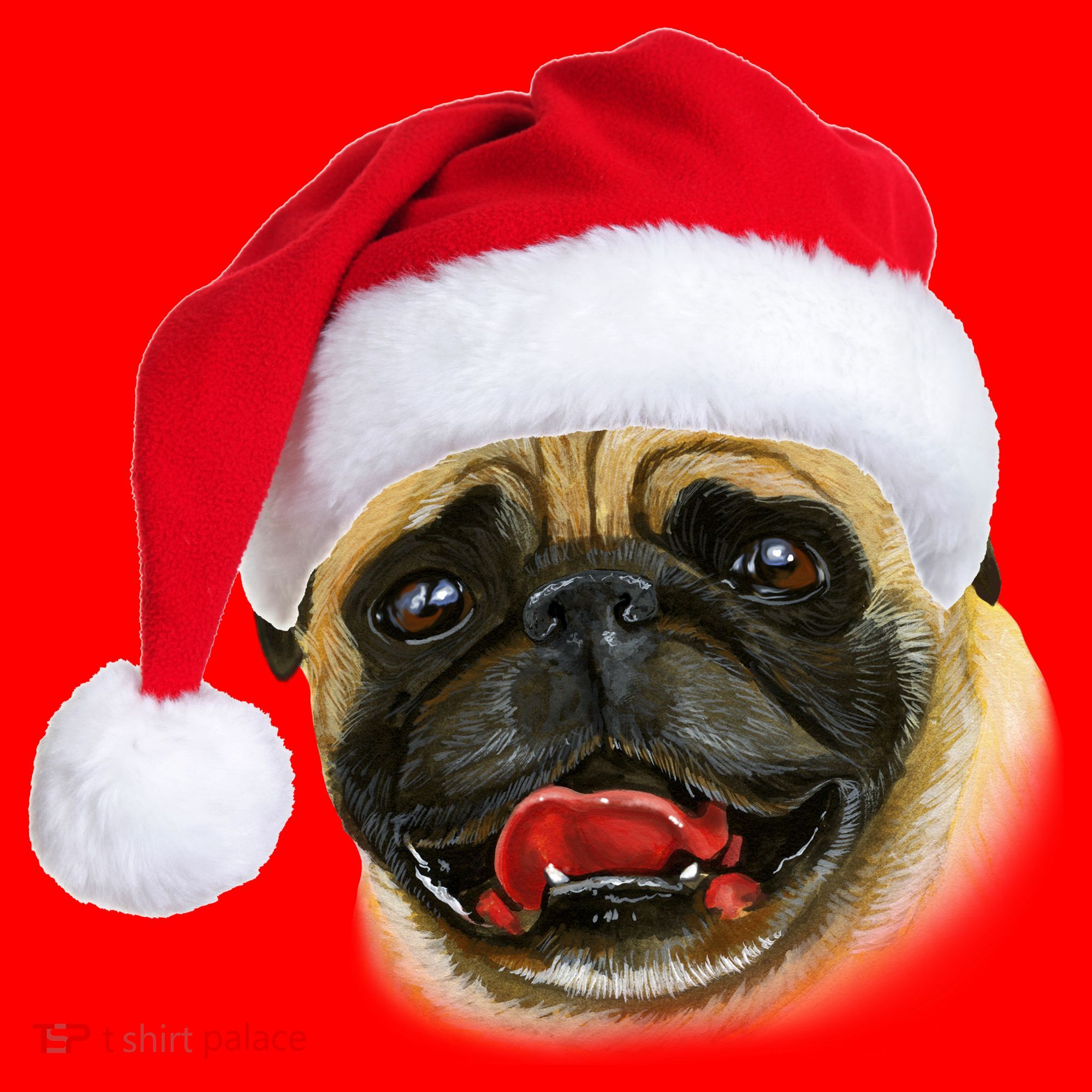 Christmas Pug Santa Hat Cute Santa Hat