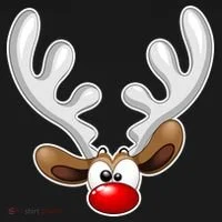 Christmas Red Nose Reindeer Face  Doggie Tank thumb 4
