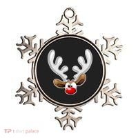Christmas Red Nose Reindeer Face  Ornament thumb 0