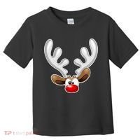 Christmas Red Nose Reindeer Face  Toddler T-Shirt thumb 0