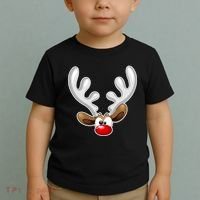 Christmas Red Nose Reindeer Face  Toddler T-Shirt thumb 2