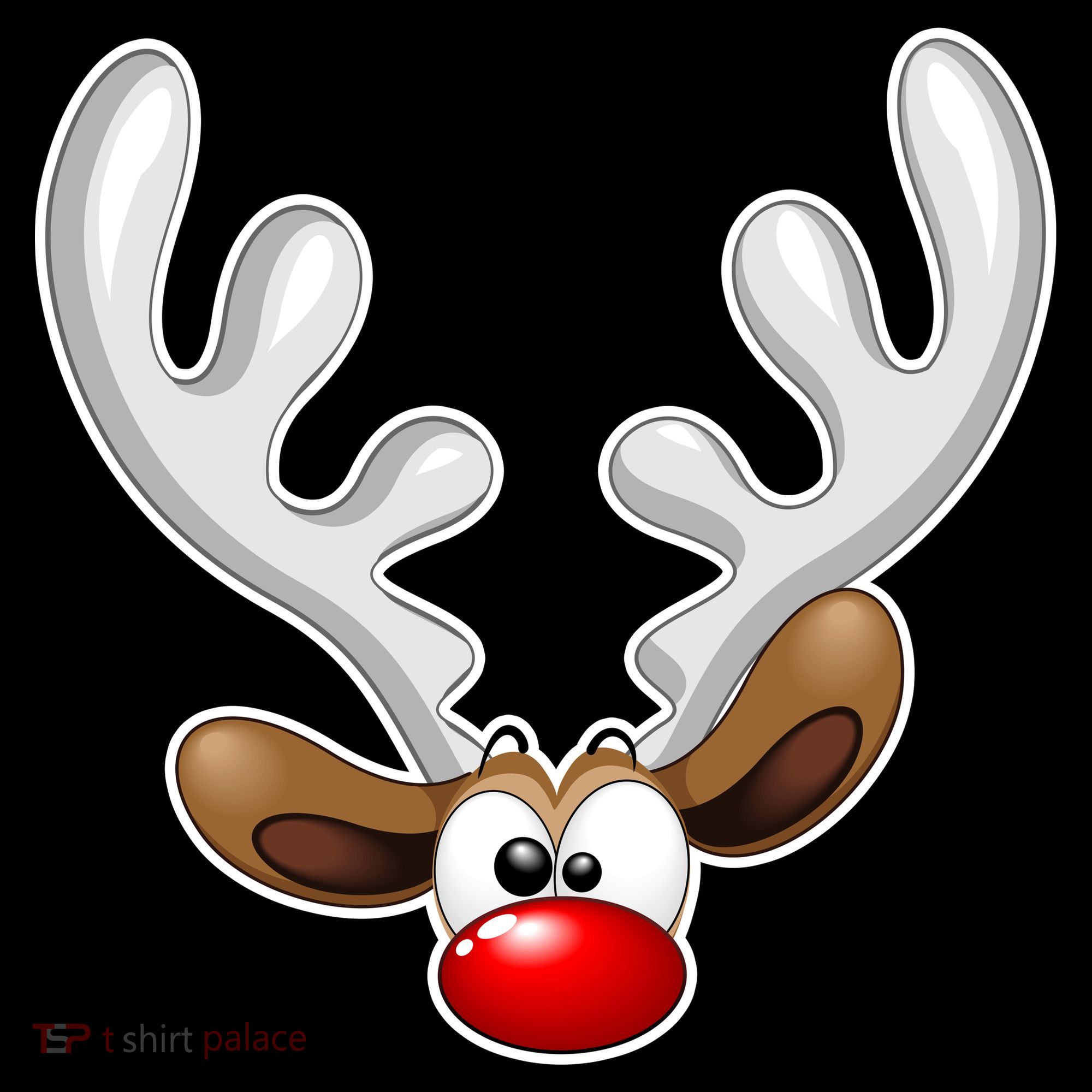 Christmas Red Nose Reindeer Face  Kids Long Sleeve Shirt