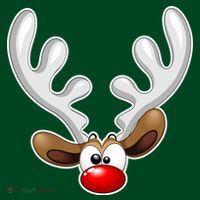Christmas Red Nose Reindeer Face  Button thumb 1
