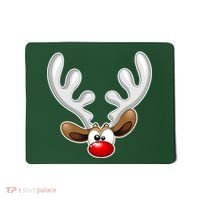 Christmas Red Nose Reindeer Face  Mousepad thumb 0