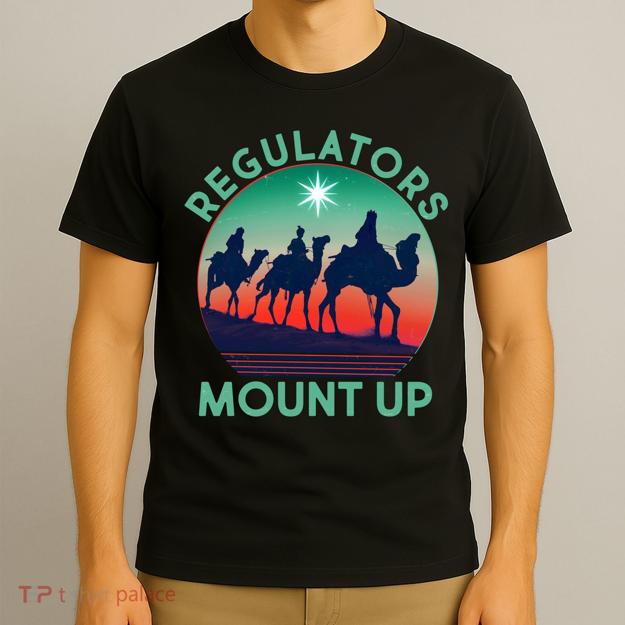 Christmas Regulars Mount Up Three Wise Men T-Shirt