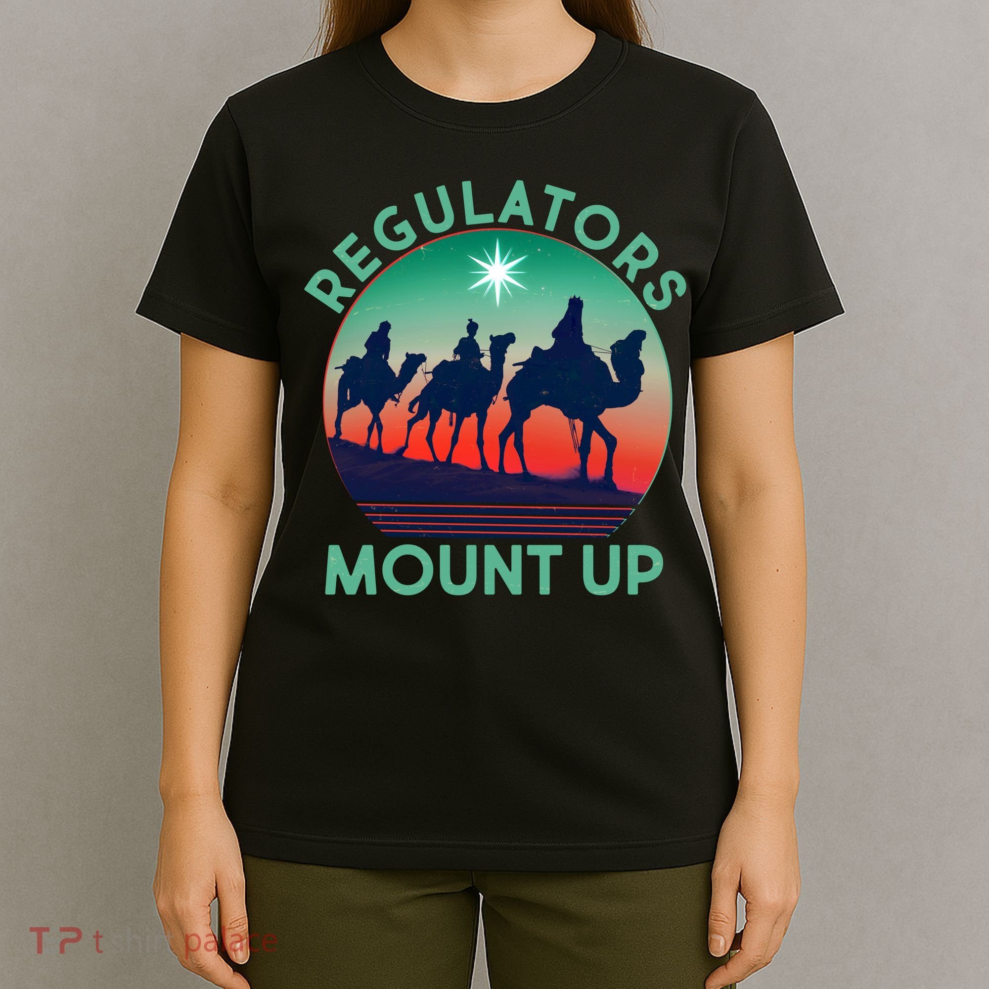 Christmas Regulars Mount Up Three Wise Men T-Shirt
