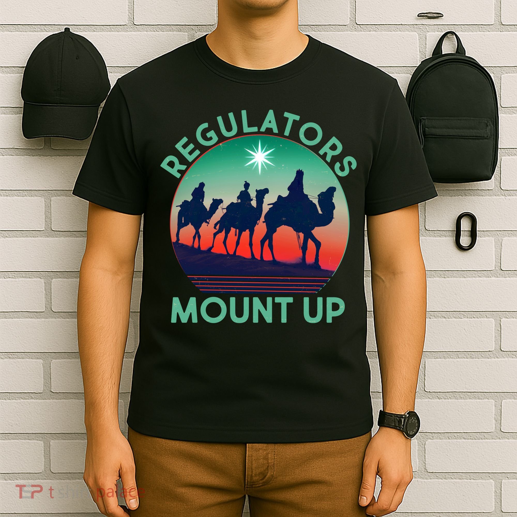 Christmas Regulars Mount Up Three Wise Men T-Shirt