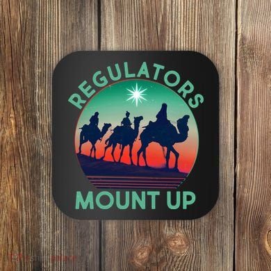 Christmas Regulars Mount Up Three Wise Men Coaster