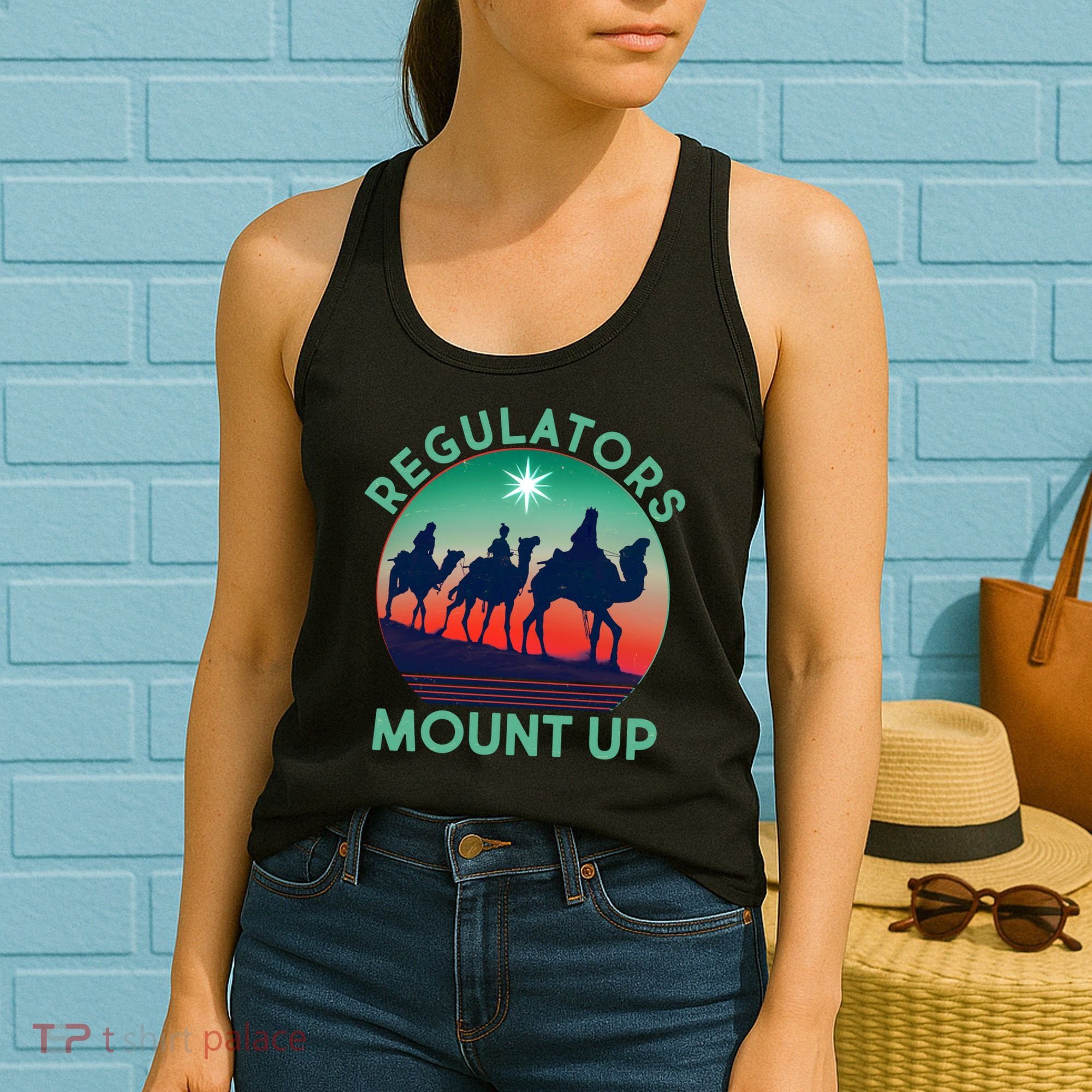 Christmas Regulars Mount Up Three Wise Men Women's Tank Top