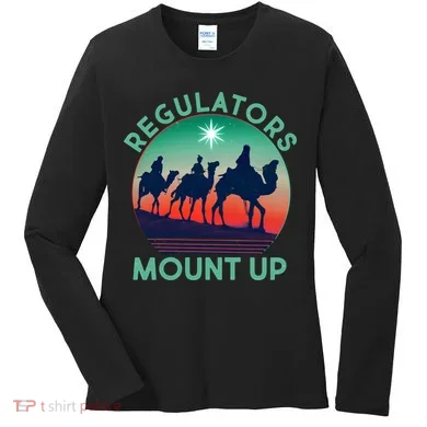 Christmas Regulars Mount Up Three Wise Men Women's Long Sleeve Shirt