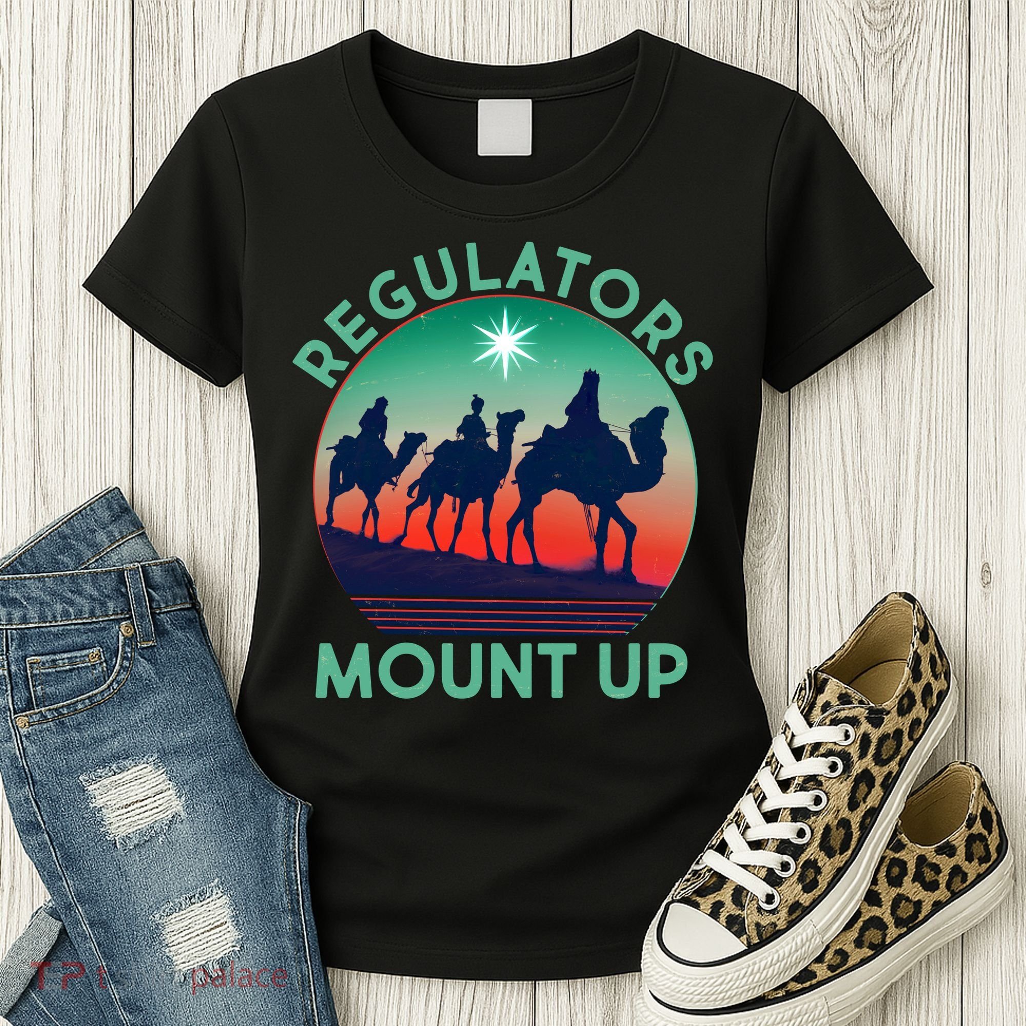 Christmas Regulars Mount Up Three Wise Men Women's T-Shirt