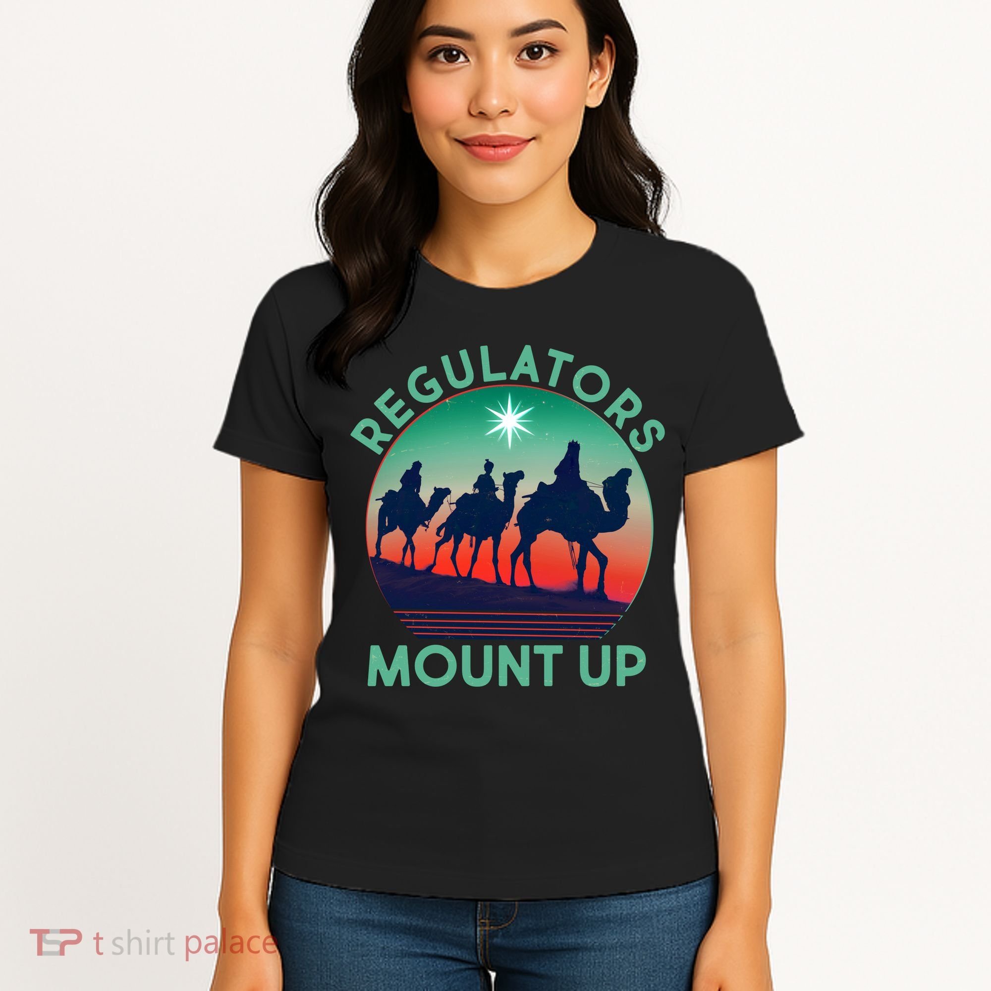 Christmas Regulars Mount Up Three Wise Men Women's T-Shirt