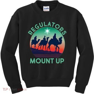 Christmas Regulars Mount Up Three Wise Men Kids Sweatshirt