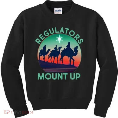 Christmas Regulars Mount Up Three Wise Men Kids Sweatshirt