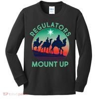 Christmas Regulars Mount Up Three Wise Men Kids Long Sleeve Shirt thumb 0