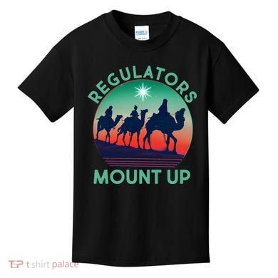 Christmas Regulars Mount Up Three Wise Men Kids T-Shirt