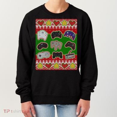 Christmas Retro Video Game Controllers Ugly Sweater Women's Sweatshirt