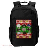 Christmas Retro Video Game Controllers Ugly Sweater Backpack thumb 0