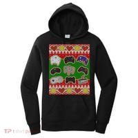 Christmas Retro Video Game Controllers Ugly Sweater Women's Hoodie thumb 0