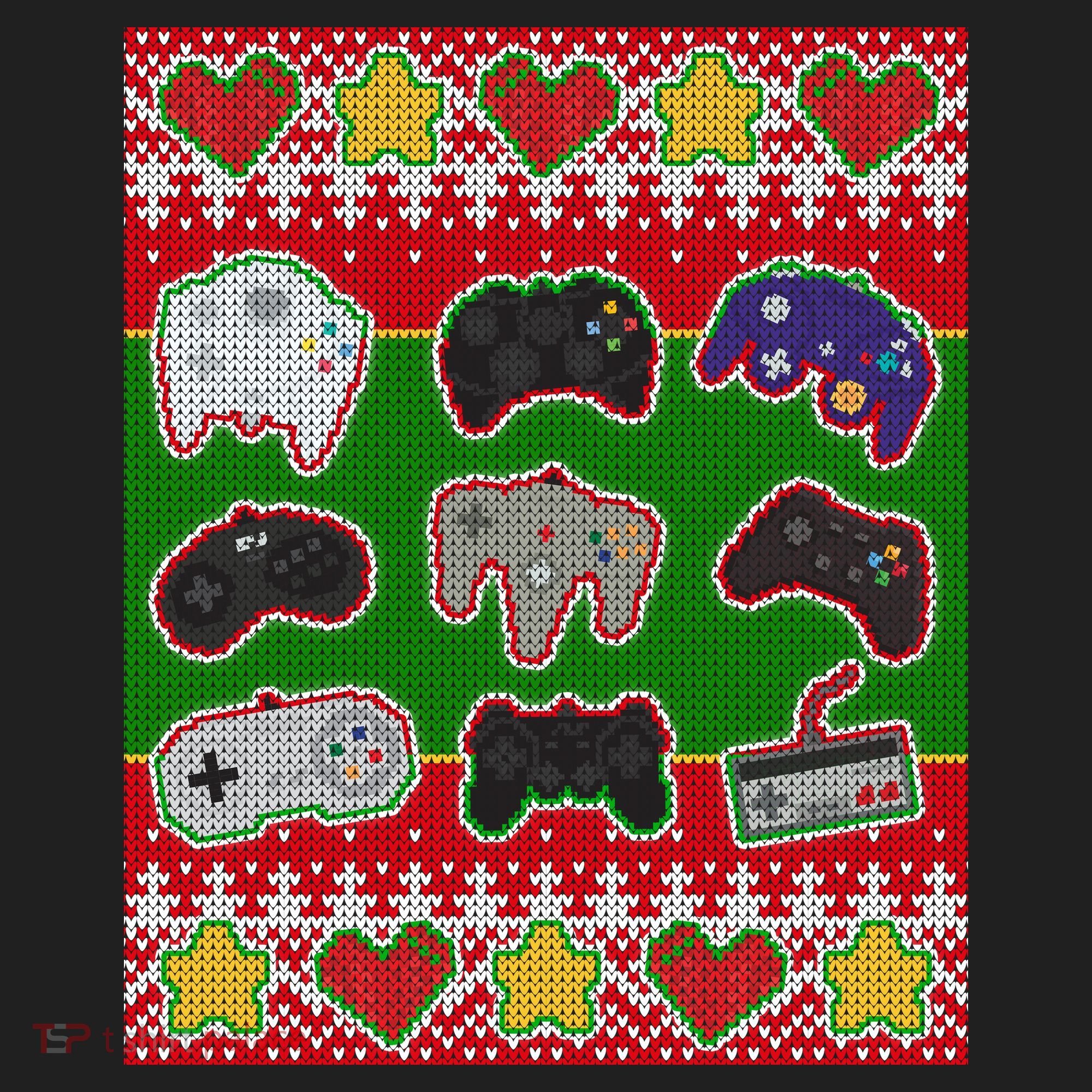 Christmas Retro Video Game Controllers Ugly Sweater Tumbler