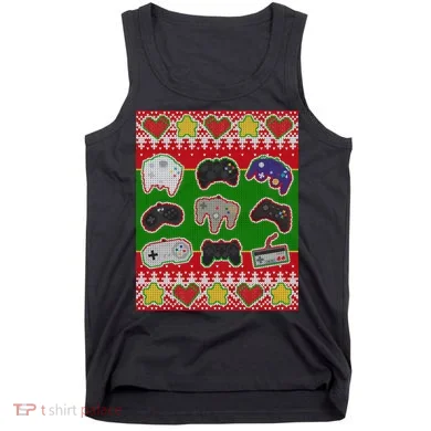 Christmas Retro Video Game Controllers Ugly Sweater Tank Top