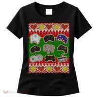 Christmas Retro Video Game Controllers Ugly Sweater Women's T-Shirt thumb 0