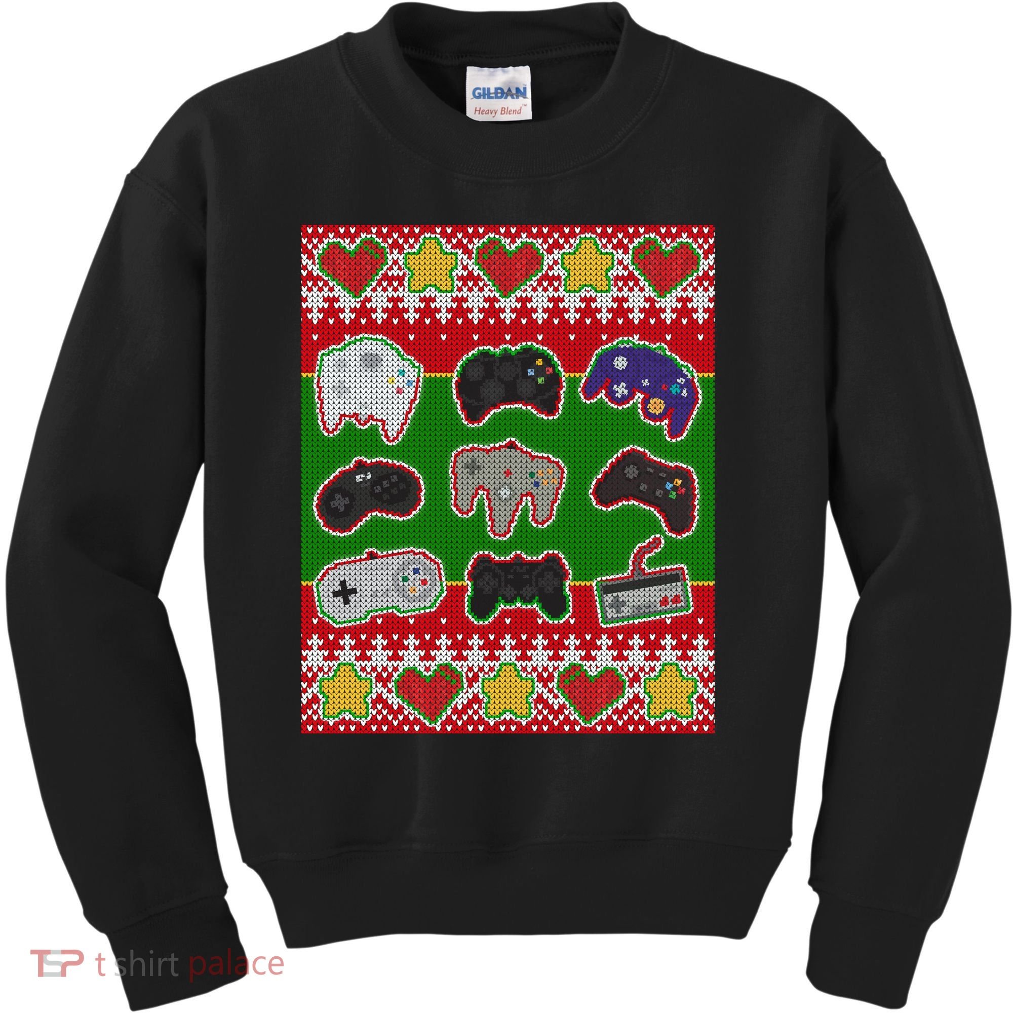 Christmas Retro Video Game Controllers Ugly Sweater Kids Sweatshirt
