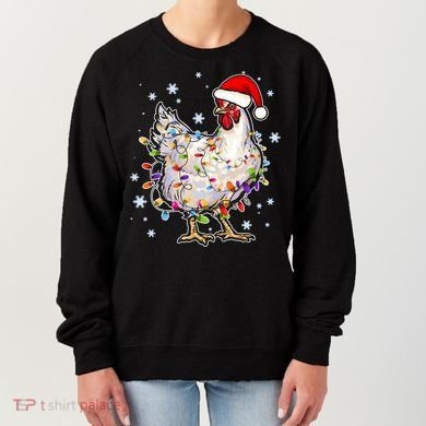 Christmas Santa Chicken Women's Sweatshirt