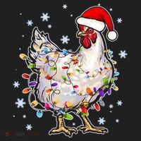 Christmas Santa Chicken Women's Sweatshirt thumb 2
