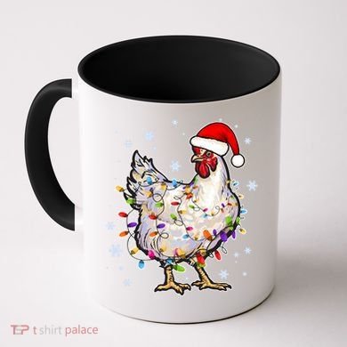 Christmas Santa Chicken Coffee Mug