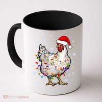 Christmas Santa Chicken Coffee Mug thumb 0