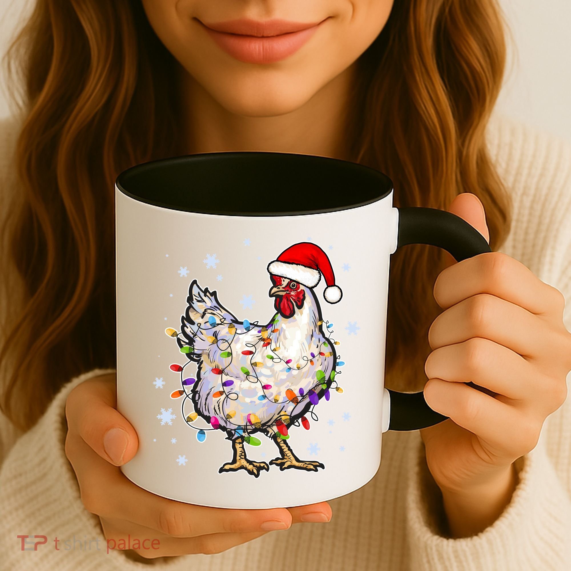 Christmas Santa Chicken Coffee Mug