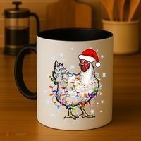 Christmas Santa Chicken Coffee Mug thumb 4