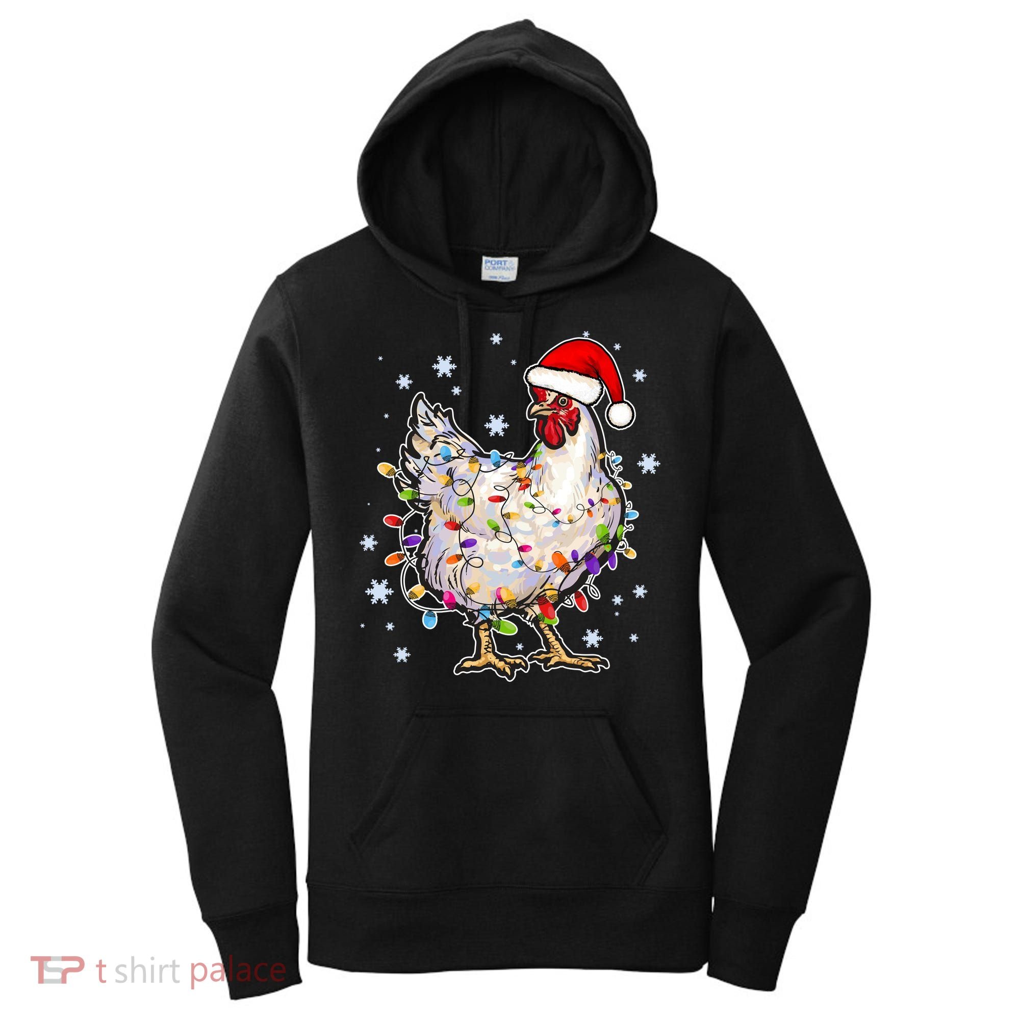 Christmas Santa Chicken Women's Hoodie