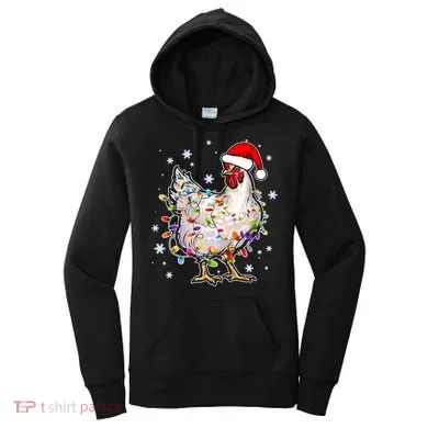 Christmas Santa Chicken Women's Hoodie