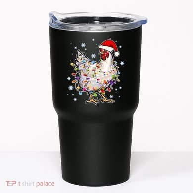 Christmas Santa Chicken Tumbler