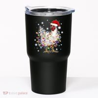 Christmas Santa Chicken Tumbler thumb 0