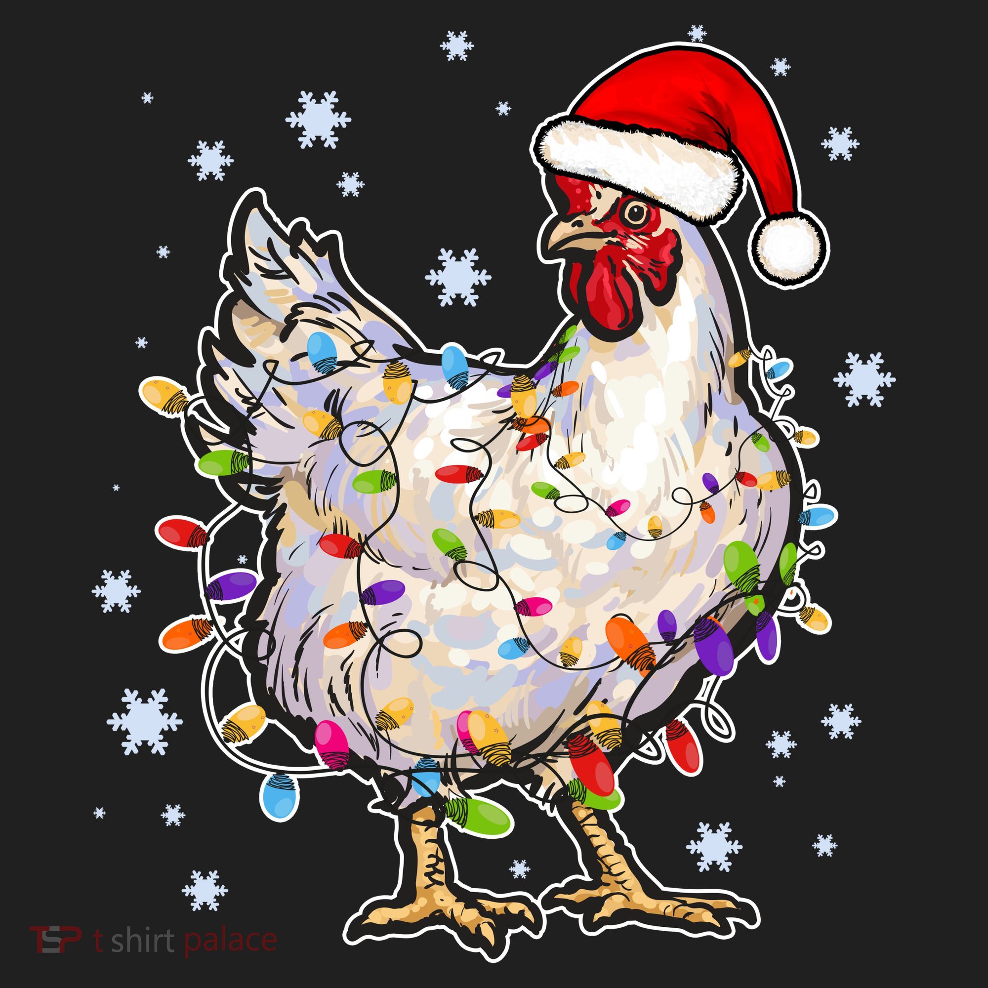 Christmas Santa Chicken Tumbler