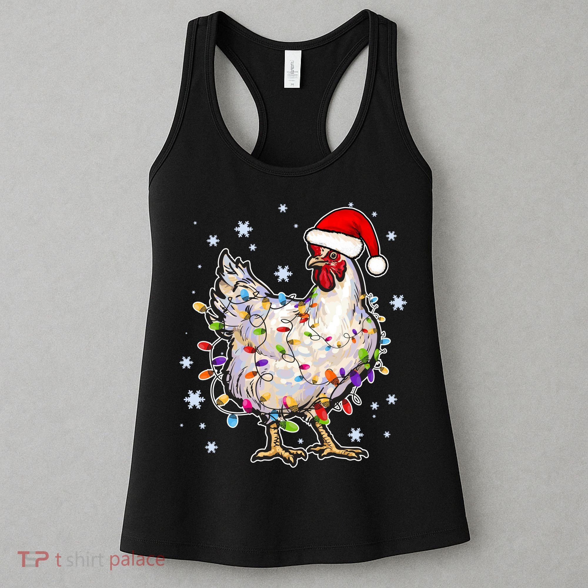 Christmas Santa Chicken Women's Tank Top