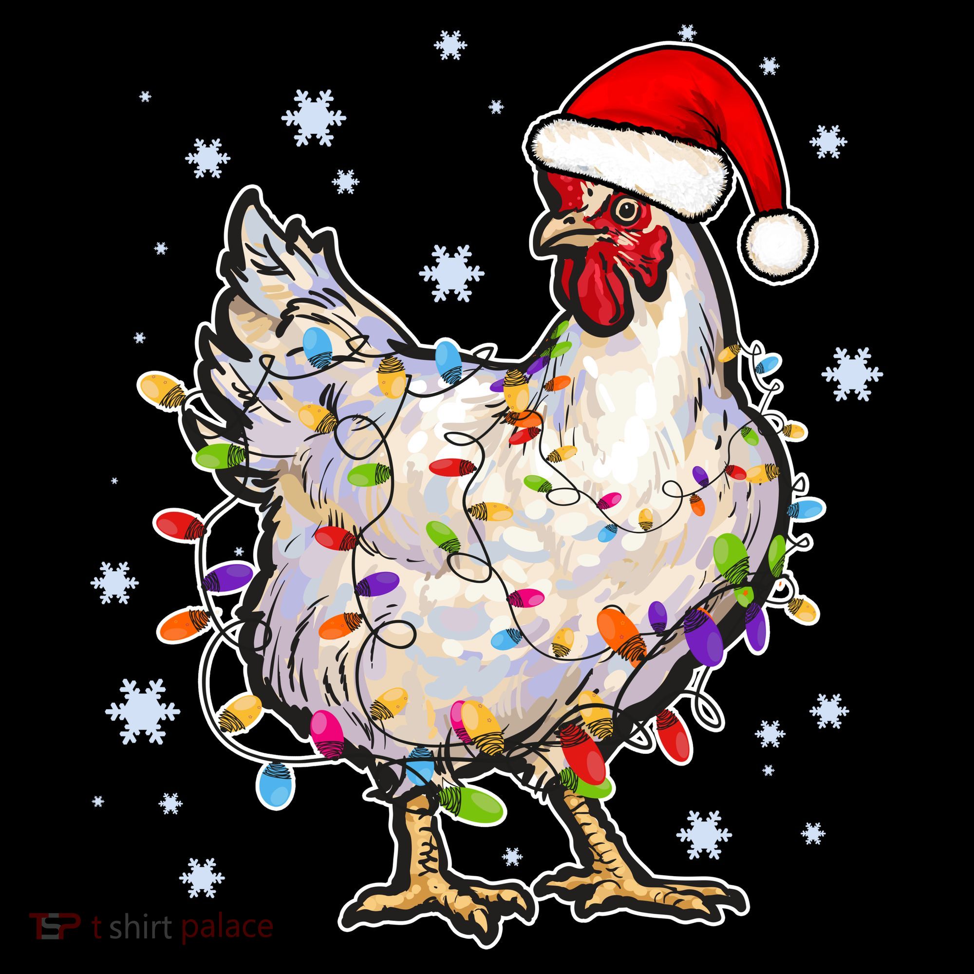 Christmas Santa Chicken Women's Tank Top