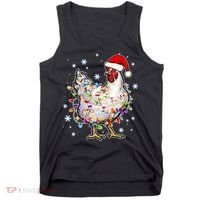 Christmas Santa Chicken Tank Top thumb 0